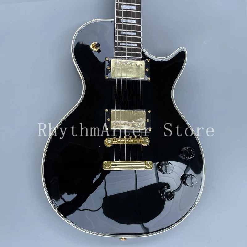 Custom Guitar, Bright Black Guitar, Binding Technology, Rosewood