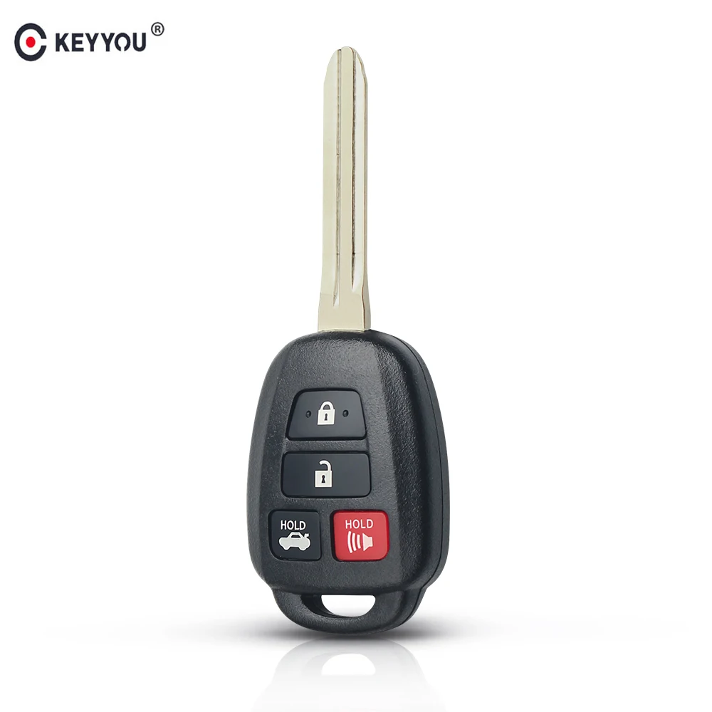KEYYOU дистанционный автомобильный чехол для ключей Fob 4 кнопки Toyota CAMRY 2012 2013 2014 2015