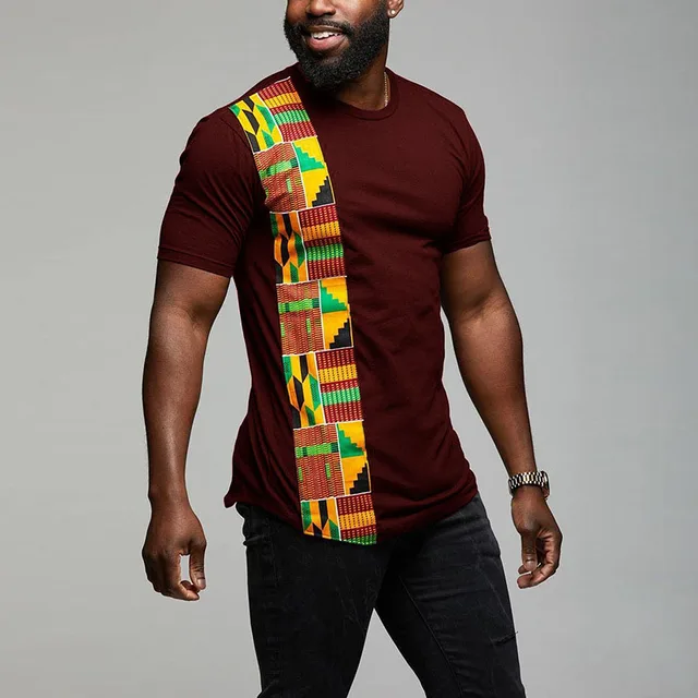 Olori African  T Shirt Patchwork  Print - Image 5