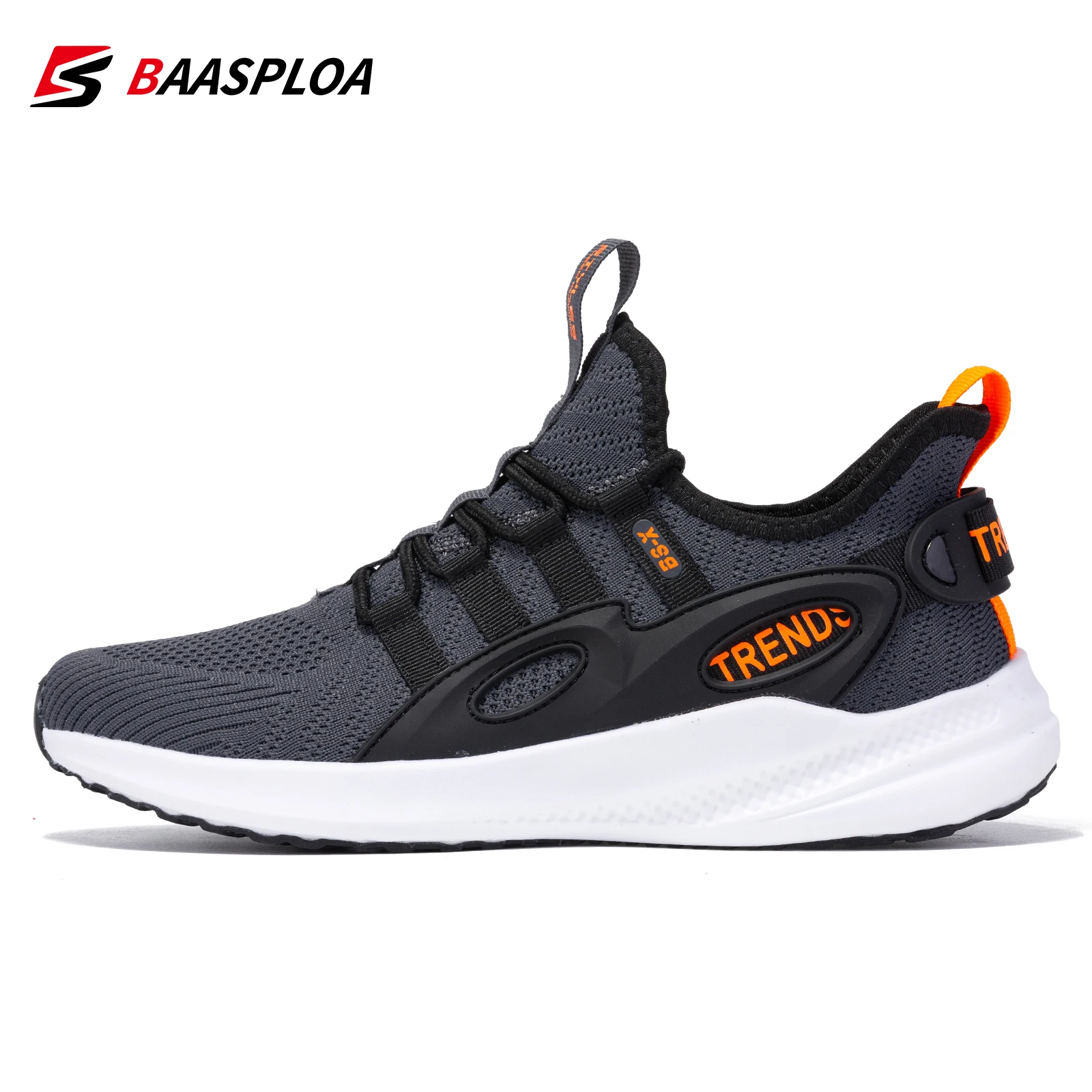 

Baasploa Fashion Men Sneakers Breathable Man Running Shoes Comfortable Original Light Shock Absorption Male Tennis Shoes for Men