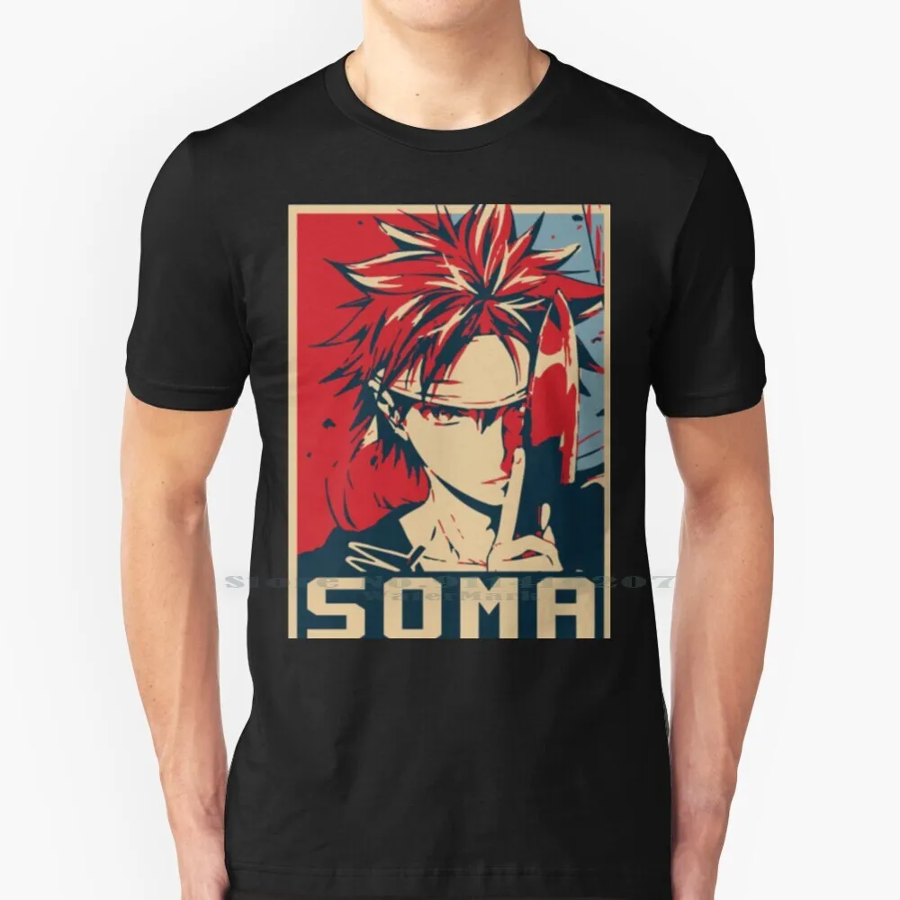 Shokugeki No Soma Retro T Shirt 100% Puro Cotone Shokugeki No Soma Retro Anime Soma Souma Mangamovie Manga Food Wars Food Wars