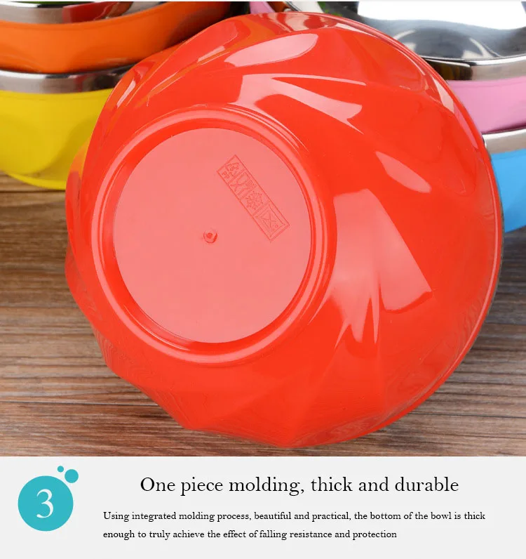 Stainless Steel Bowl Double Wall Thickened Bowls Tableware Kitchen Dinnerware Rice Fruit Soup Bowl Pack Of 4 Pc - 12Cm