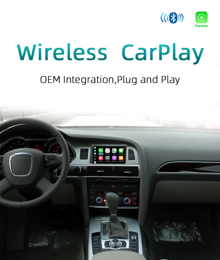 Sinairyu беспроводной Apple Carplay для Audi MMI 2G обновленный Android Mirroring Wi-Fi автомобиль играть Поддержка спереди/сзади камеры