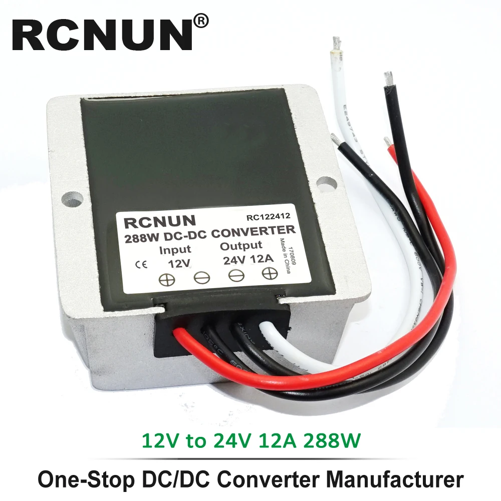 12 V-24 V 5A 8A 10A 12A Boost конвертер постоянного/переменного тока 12 вольт шаг-до 24 вольт автомобильный Мощность Напряжение регулятор CE по ограничению на использование опасных материалов в производстве - Цвет: 12V to 24V 12A