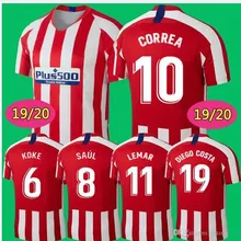 Новинка, Футбольная Футболка VITOLO GAMEIRO DIEGO, Косте-савич, Лемар, Сол, гриезманн, Коке, Томас Годин, 19/20, футбольная рубашка для взрослых