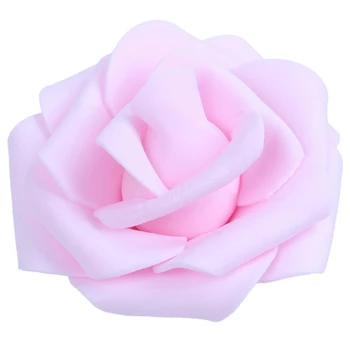 

50x Foam Roses Artificial Flower Wedding Bride Bouquet Party Decor DIY Pink