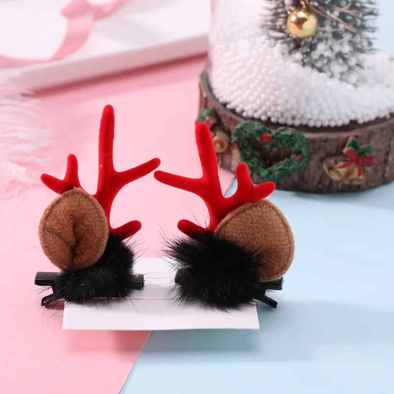 LEVAO рога оленя для волос заколки для волос Рождественский головной убор вечерние аксессуары для волос Симпатичные повязки для волос повязки на голову - Цвет: C