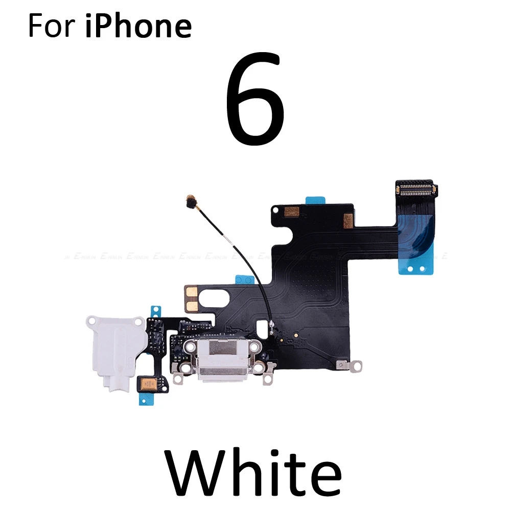 5pcs lot Charging Flex Cable With MicroPhone For iPhone 6 6S Plus Charger Port Dock Connector HeadPhone Audio Jack
