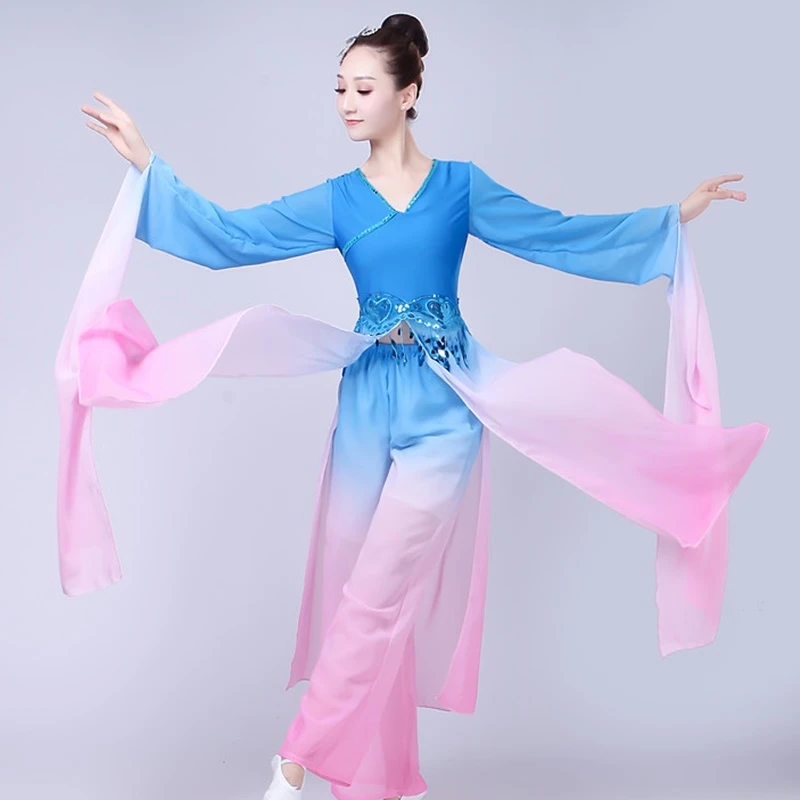 Chinese Hanfu Classical Dance Costume Female Elegant Chinese Wind Gauze Traditional Chinese