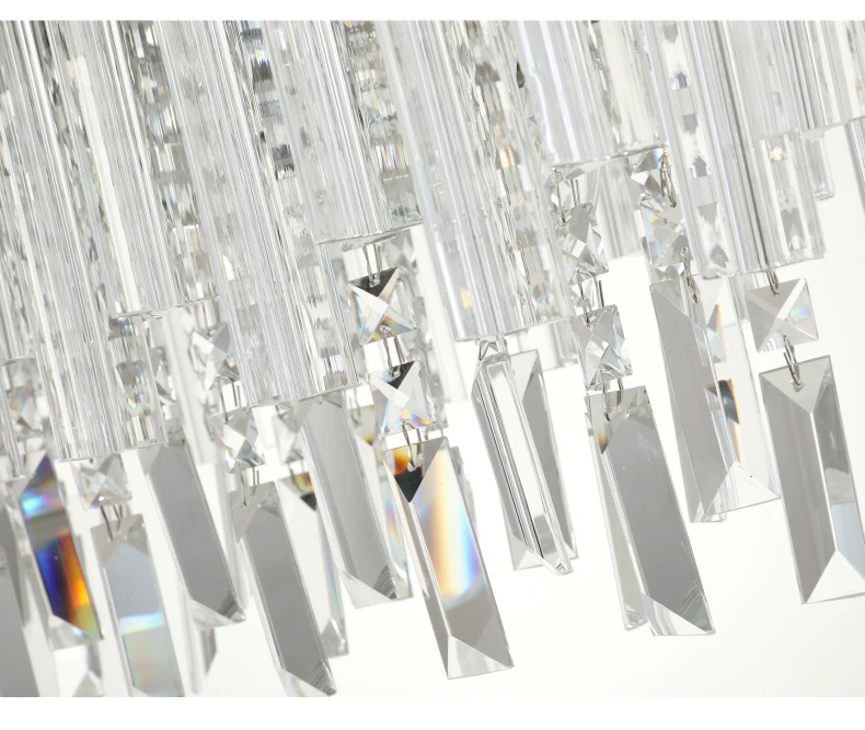 Светодиодный светильник, Современная хрустальная люстра, прямоугольная Круглая Люстра, светильник s, светильник, 3 белого цвета, с регулируемой яркостью, для дома, внутреннего освещения