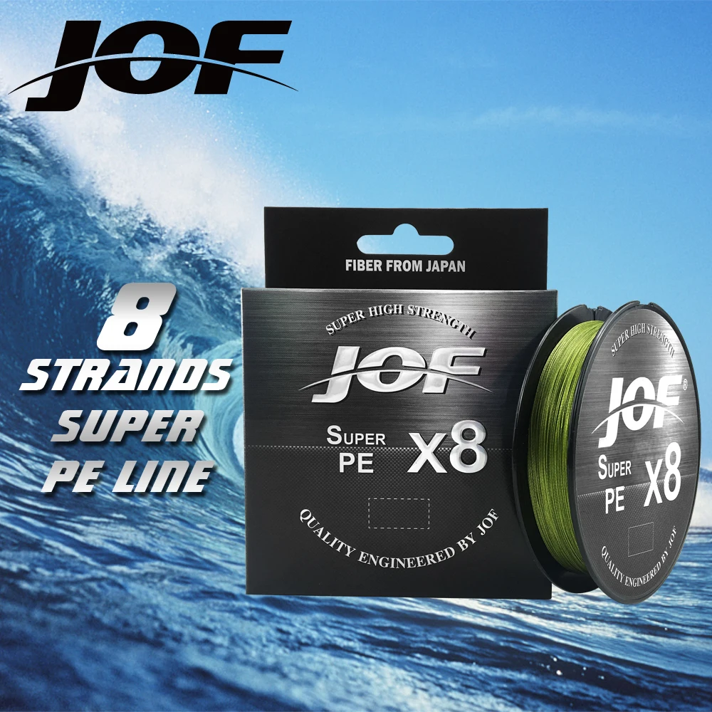 JOF X8 150M 300M 500M Braided Fishing Line 8 Strands MultiColor Multifilament Saltwater PE Line15 20 30 40 60 80 100LB