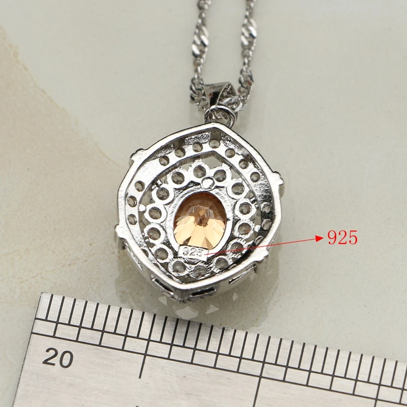 4 шт. комплект из колье серёг и кольца серебра 925 пробы|jewelry sets for women|silver jewelry setjewelry |