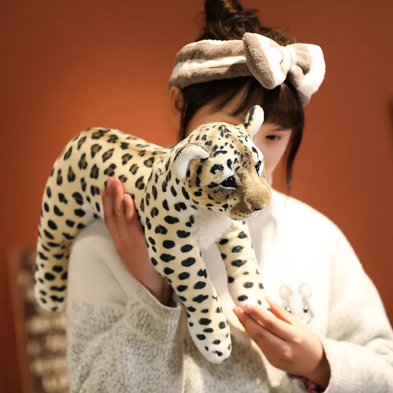 Nice 1 PCS 38CM/48CM/58CM Huggable Hot Soft Lifelike Stuffed Animals Leopard Lion Plush Toys Wild Animal Tiger For Children