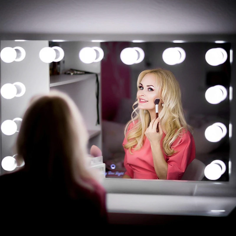 lampara de luz led para espejo retroiluminada para tocador de hollywood bombillas para tocador bano cosmetologia espejo cosmetico