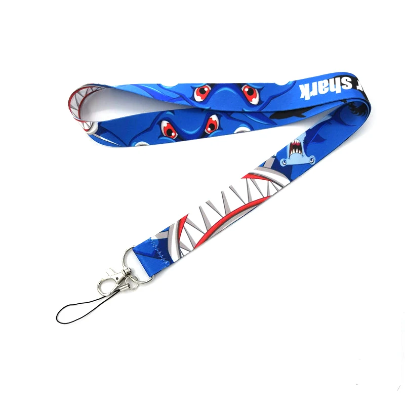 12 шт. ремешок Meg Shark для шеи ремешки для ключей DIY ID Pass Card Gym USB держатель Бейджа для мобильного телефона
