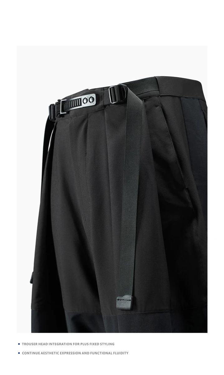 Reindee lusion spliced waterproof samurai pants retractable webbing techwear ninjawear outdoor functional