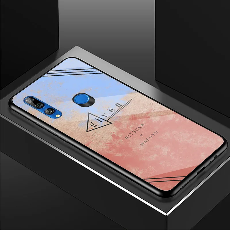 cute phone cases huawei Given Luxury Tempered Glass Phone Case Cover For Huawei Honor 30 20 10 Lite Pro 8X 9 10i silicone case for huawei phone