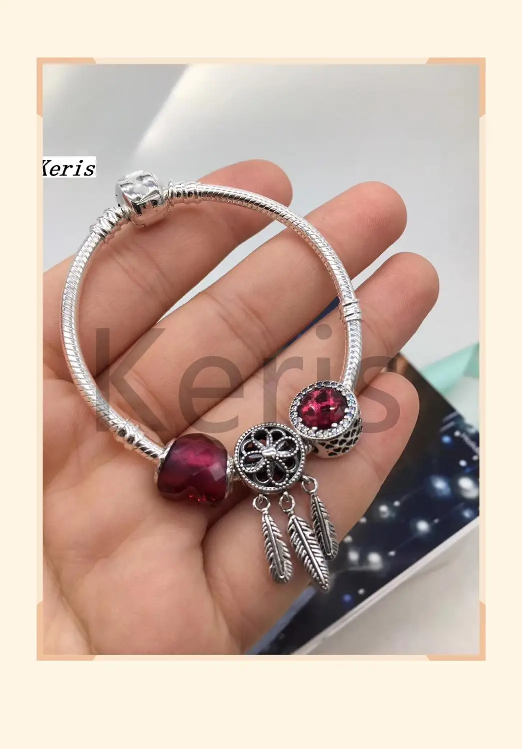 

High Quality Reproduction 1:1 100%925 Pure Silver New Charm Cat Eye Decorative Beads Bracelet Free Of Charge