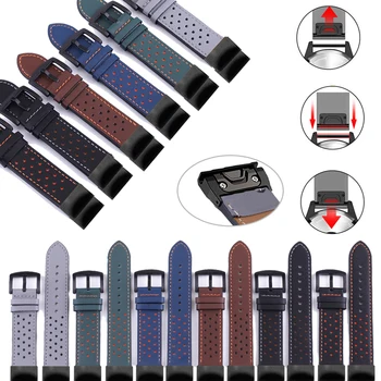 

26 22mm wristband for Fenix 6X 6Pro 5X 5 Pro Leather Strap with Quick Fit For forerunner 935 945 Fenix 3 HR Accessories bracelet