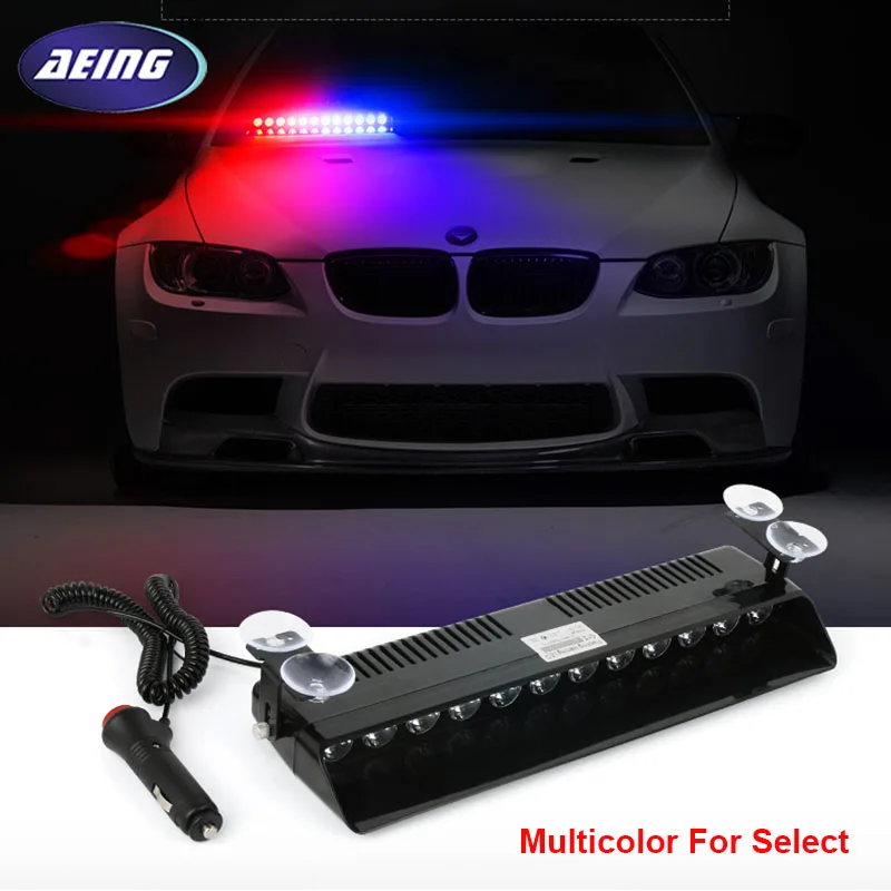 

1 set 12 LED Car Harzard DashBoard Emergency Visor Strobe Warn Flash Light RED BLUE AMBER WHITE Multicolor