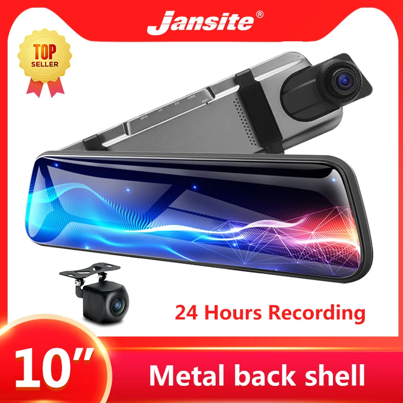 Jansite 10 &quotАвтомобильный видеорегистратор с сенсорным экраном stream media 1080P