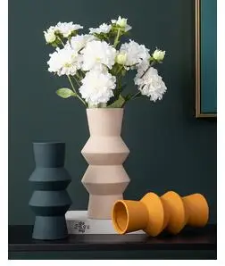 

NORDIC VASES FOR FLOWERS IRREGULAR SHAPE GYRO CERAMICS VASE MINIMALIST SOLID COLOR FLOWER POT FLORAL ARRANGEMENT HOME DECORATION