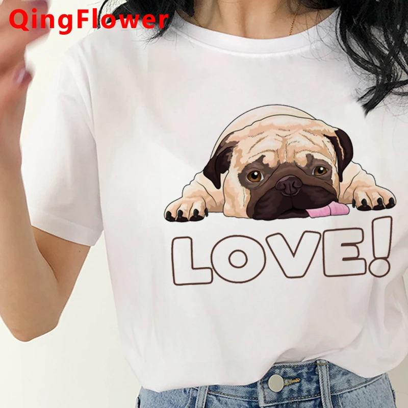 Pug t shirt women's Clearance