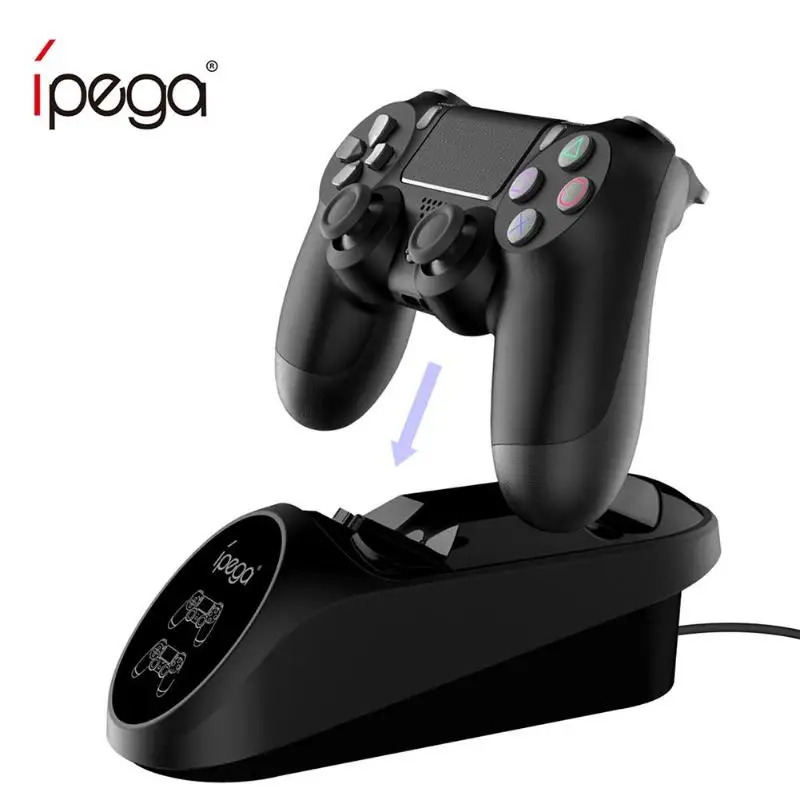 IPeaga PG-9180 Dual USB быстрая зарядная док-станция для PS4/PS4 Slim/PS4 Pro игры на консоли зарядное устройство док-станция