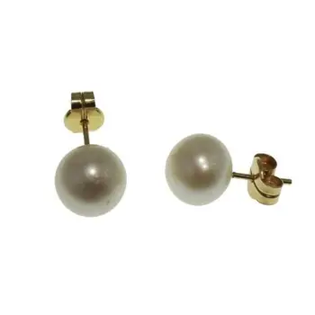 

Yellow gold earrings with cultured pearl 11.50-12mm