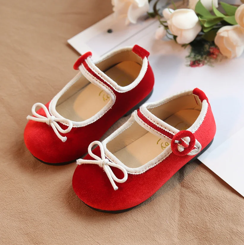

2020 Spring/Summer Children Black Leather Shoes Girls Princess Brown Red Dance Shoes Flats Party Baby Toddler Shoes Kids Shoes