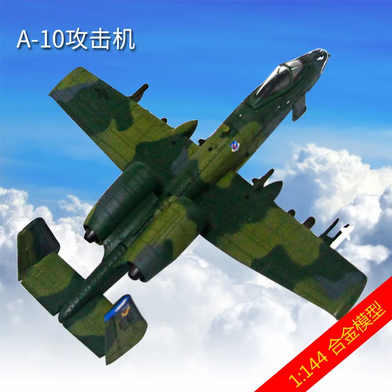 

1: 144 te er bo A10 Attack Aircraft A- 10 Model Plane Alloy Model Finished Product Military Decoration Collection