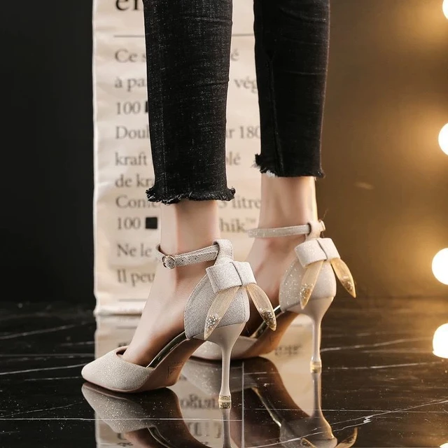 Women's Silver Heel Shoe | Silver High Heels | Heel Pumps | Club Shoes -  Women Fashion High - Aliexpress