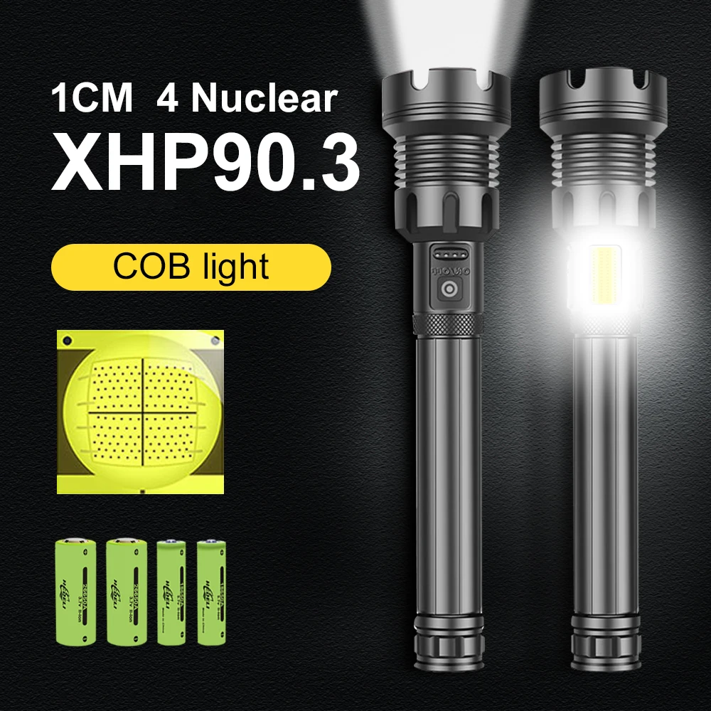 US $15.70 Super Xhp903 Ultra Bright Led Flashlight 18650 With COB Light Most Powerful Flashlights Rechargeable Usb Lantern Zoom Hand Lamp