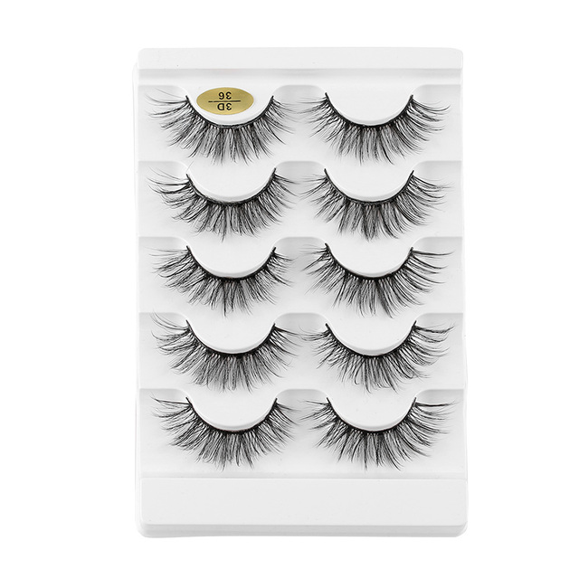 3D/5D/6D Faux Mink Hair False Eyelashes Long Full Volume Fluffy Wispies Lashes Handmade Eyelashes Extension Tools