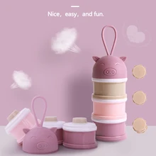 Детская портативная коробка для хранения еды, три слоя молочного порошка, контейнер для хранения пищевых продуктов, горшки для закусок, портативные принадлежности для младенцев