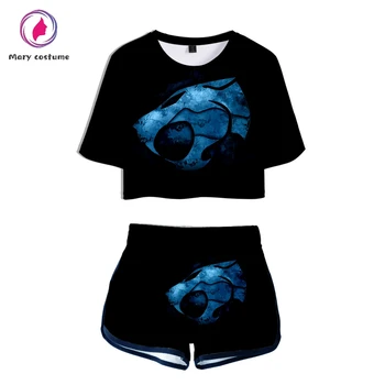 

ThunderCats Two-piece Fashion Shorts Suit Women's Fashion Polyester summer Casual Cool 2 Piece Set Women