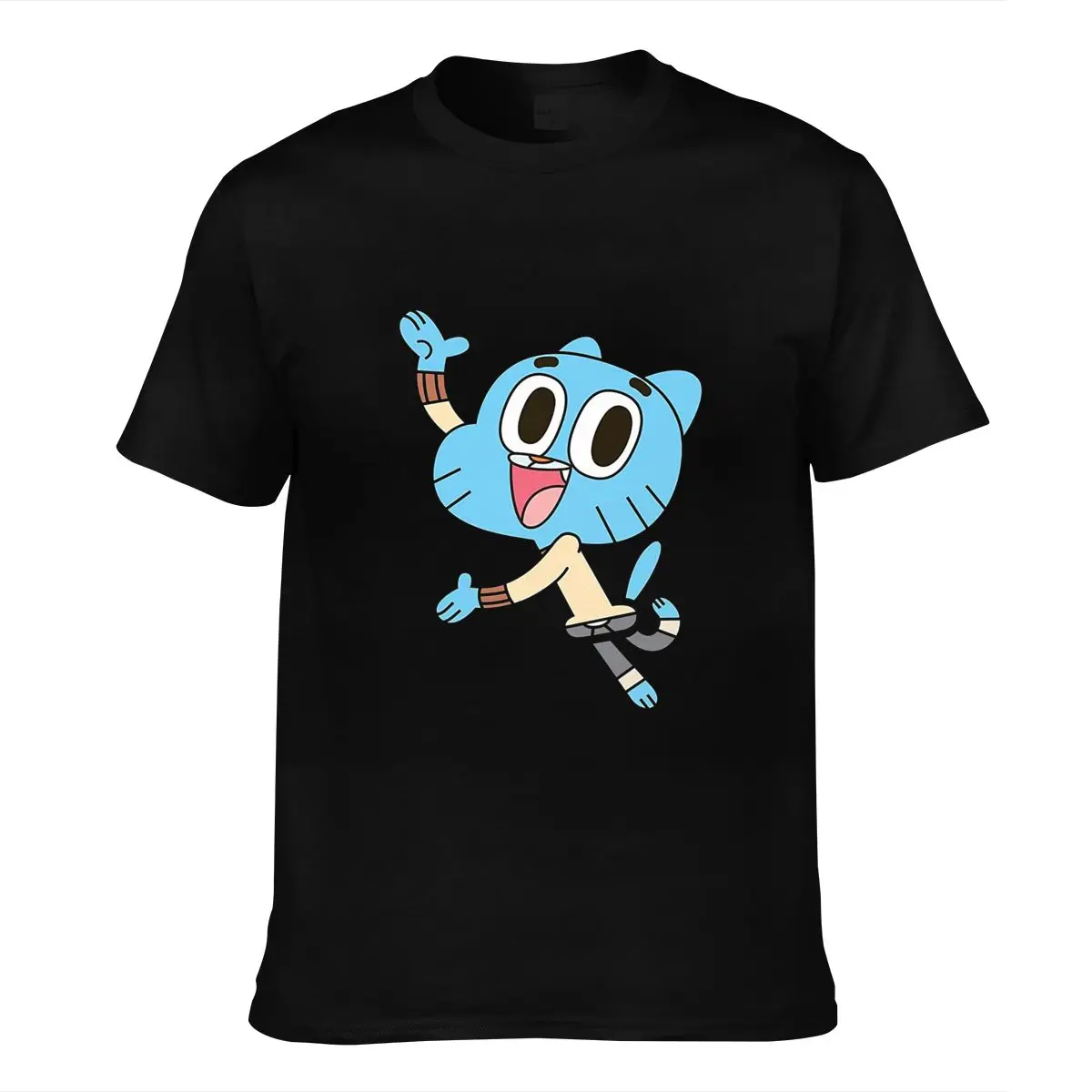 

New Men Shirt Gumball Watterson Excited Jump Pose Graphic TShirt
