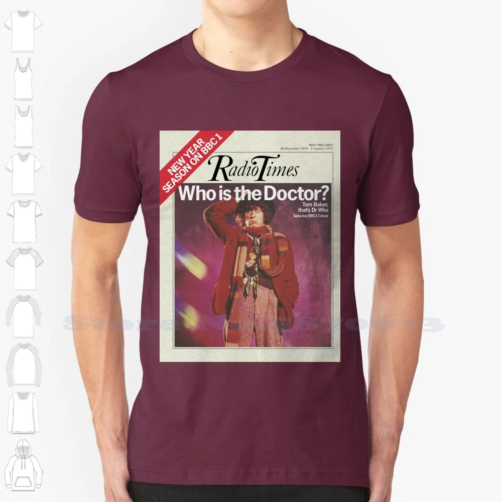 Who Robot Radio Times Cover Tom Baker La Quarta Maglietta Divertente Estiva Pop Art Per Uomo Donna Che Tardis Daleks Cybermen