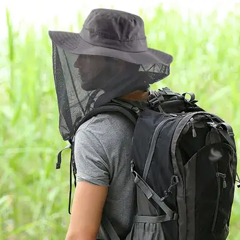 

Outdoor Mosquito Head Net Hat Hiking Fishing Sun Bee Bug Mesh Face Mask Beekeeping Tools Sunshade Neck Head Cover