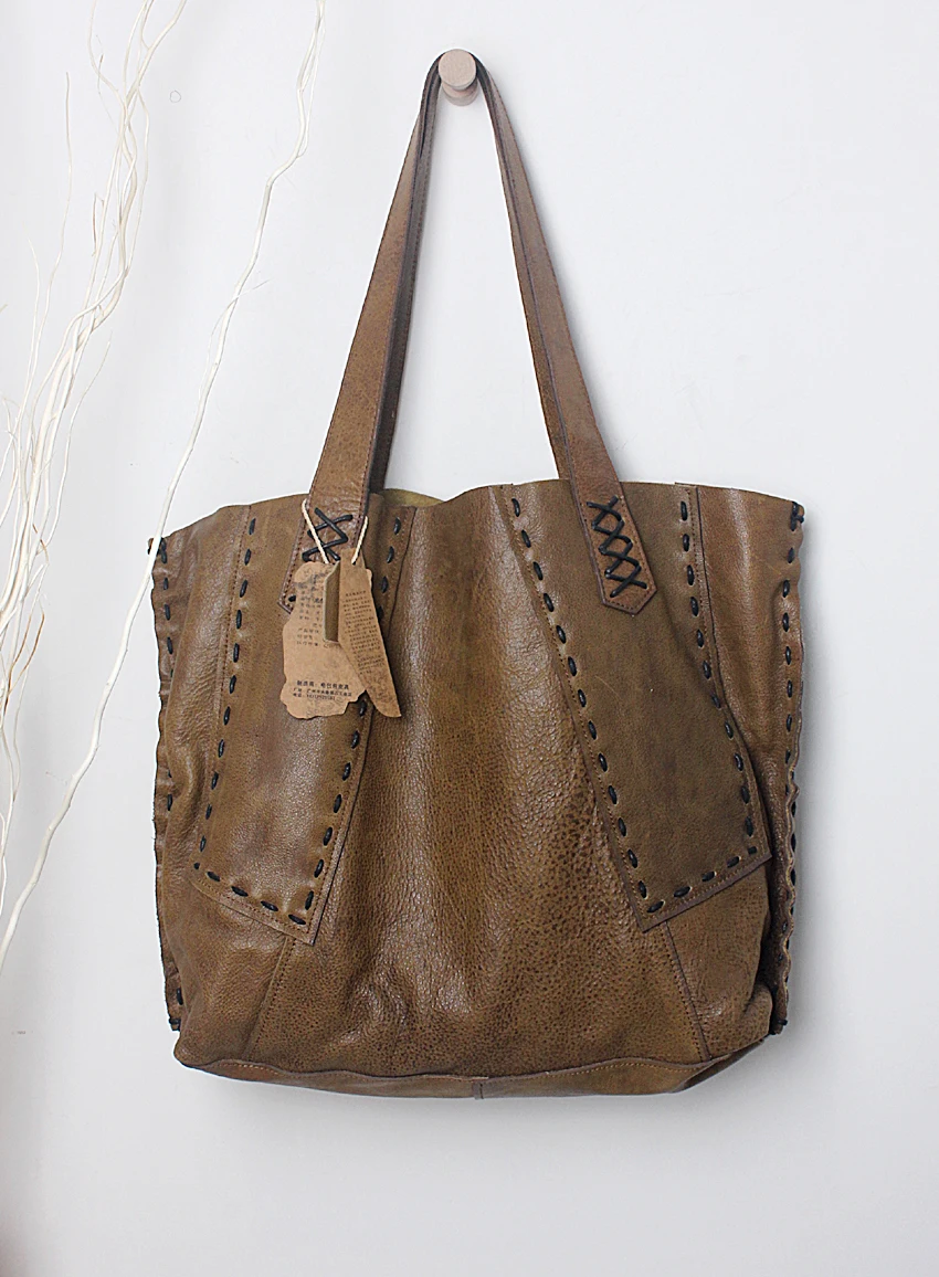 Большая сумка из натуральной мягкой воловьей кожи, Ретро стиль, сумка на одно плечо, цветная женская сумка, большая сумка из натуральной кожи