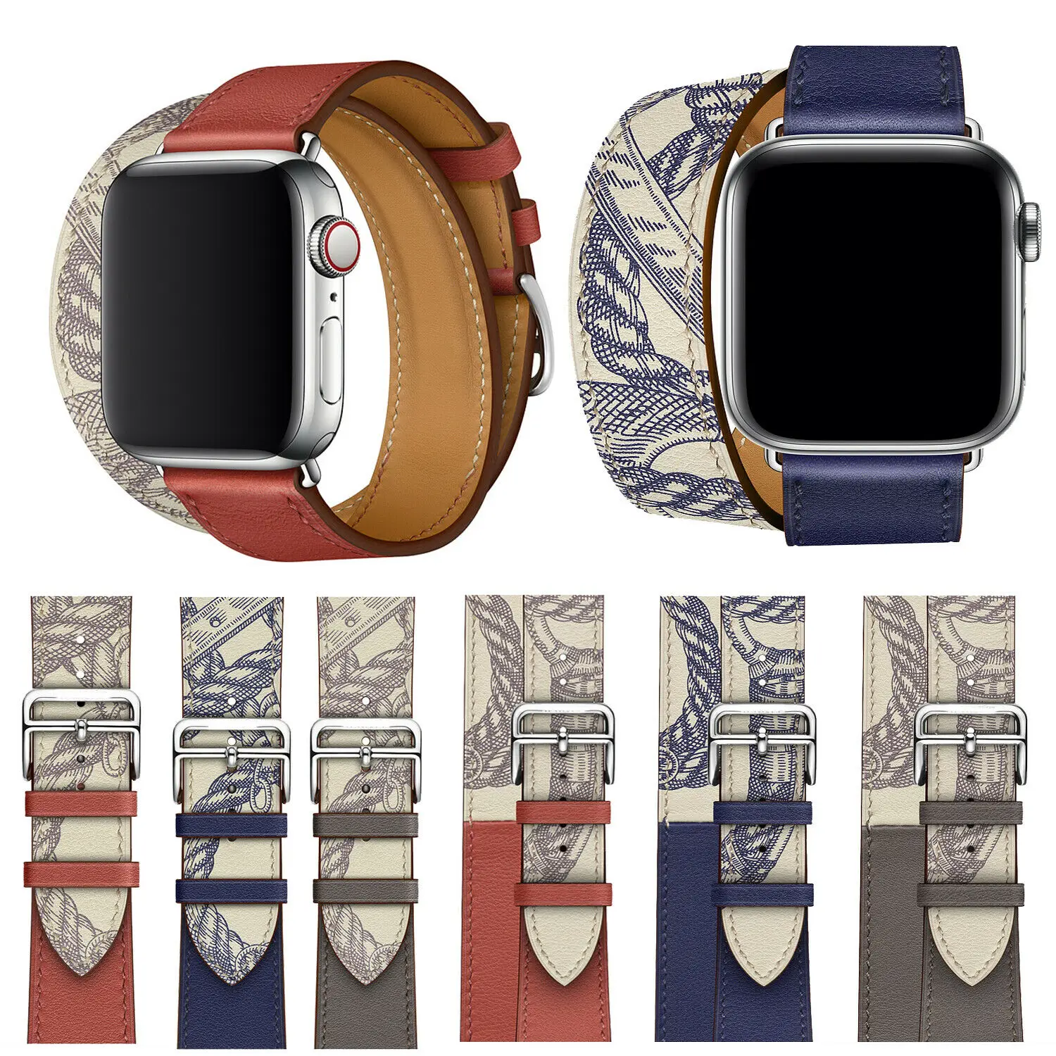 

High quality Leather loop for iWatch 5 4 40mm 44mm Sports Strap Single Tour band for Apple watch 42mm 38mm Series 4 1 2 3
