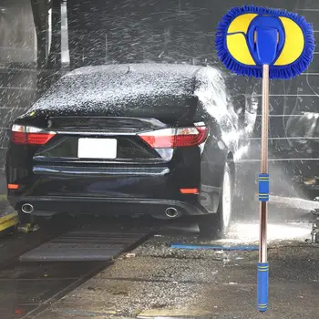 

Car Wash Mop Chenille Brush Retractable Rotating Brush Cleaning Tool Long Handle Car Cleaning Brush Car Cleaning