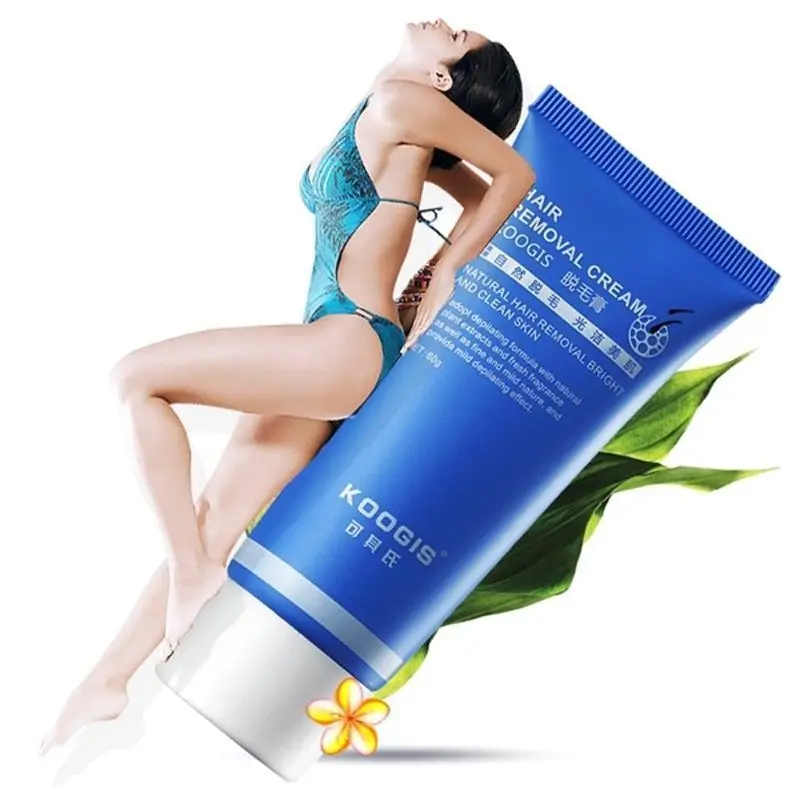 Men Women Permanent Hair Removal Cream for Leg Pubic Armpit Depilatory Paste - Цвет: Синий