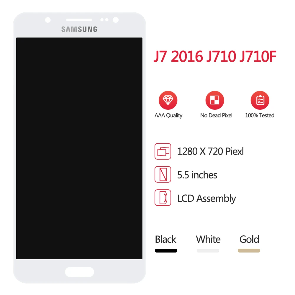 Супер AMOLED ЖК для 5," samsung Galaxy J7 ЖК-экран+ сенсорная панель дигитайзер Замена для J710
