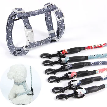 

Adjustable Cotton Pet Chest Strap Cat Leash Rope Set Small Dog Collar Chest Back Dog Strap Small Dog Supplies 1.5~6KG