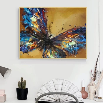

DIY Painting By Numbers Colourful Butterfly Oil Painting On Canvas Art Wall Painting For Living Room Wall Poster Home Decoration