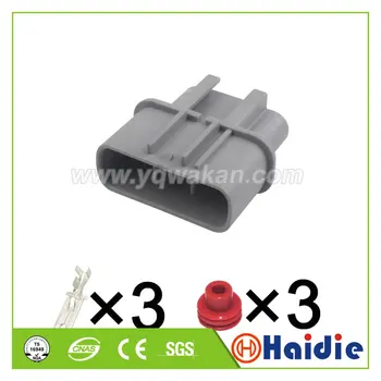 

Free shipping 2sets male of of QLW-A-3F-GR QLW 250 3Pin Power Cord Left Slot Wiring harness connector grey color