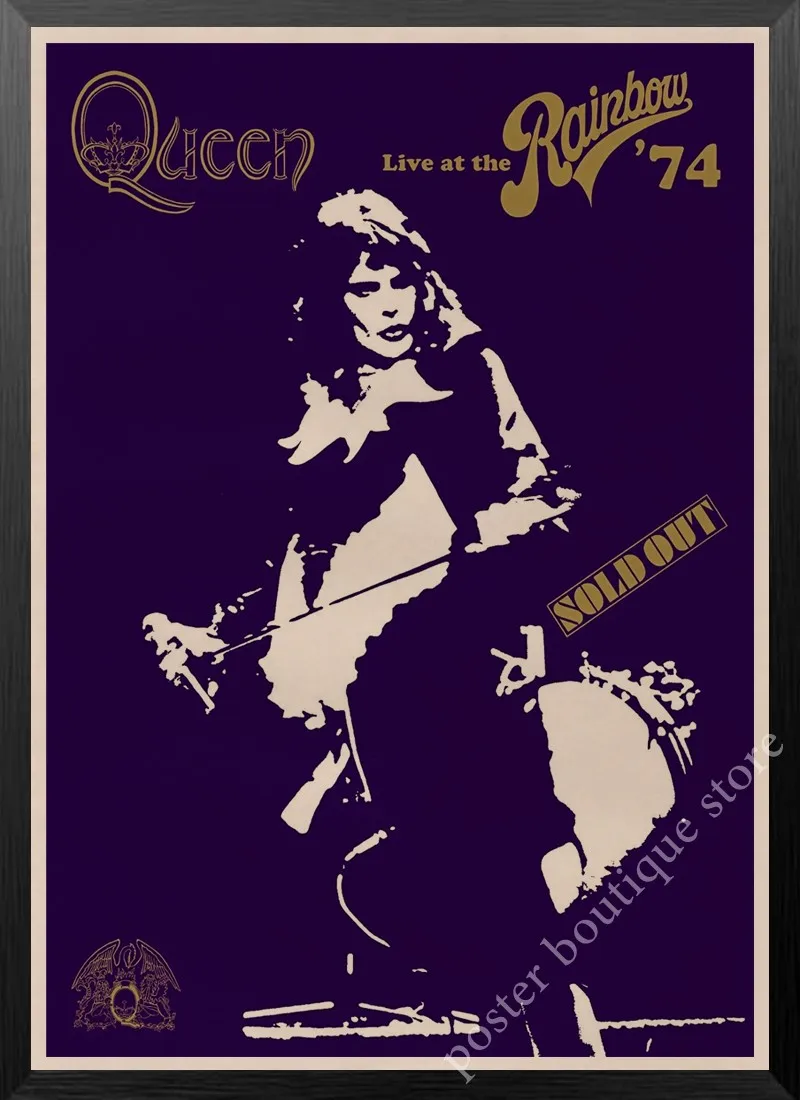 Queen Band музыкальный плакат на крафт-бумаге Фредди Меркьюри, Brian мая винтажная Высококачественная декоративная роспись стены стикер