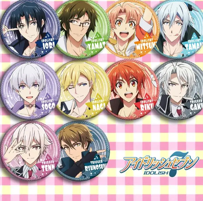 10 шт./1 лот аниме IDOLiSH7 Изуми Иори Никайдо Ямато Мицуки значки в виде фигур круглый