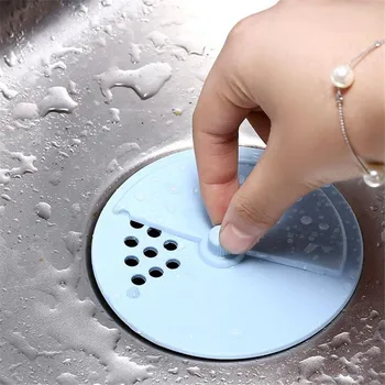 

Kitchen Sink Filter Blue Silicone Anti-blocking Soft Rubber Filter Bathroom Shower Basin Bathtub Plug Filter Floor Drain